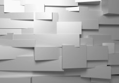 Fototapet med 3d mönster av vit vägg