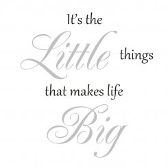 It´s the Little things that makes life Big