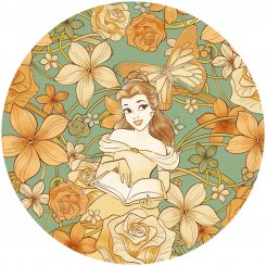 Rund wall sticker - Disney Belle Spirit of Autumn