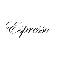 Väggtext väggord Espresso