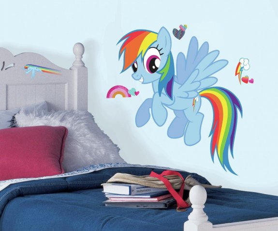 Rainbow Dash från My little pony väggdekor för barnrummet från RoomMates