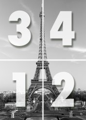 Eiffeltornet Paris B/W