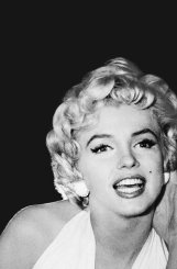 Närbild av fondtapet med Marilyn Monroe