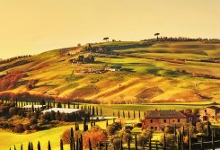 Underbar fondtapet med bild från Frankrike och Toscana området