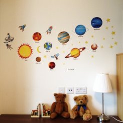 Barndekor med stjärnor och planeter