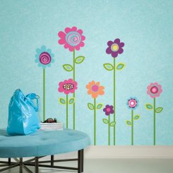 Fin väggdekor för barn med blommor