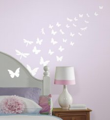 Självlysande fjärilar (80 dekaler)