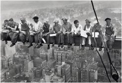 Fototapet (315x232 cm) Lunch atop a skyscraper