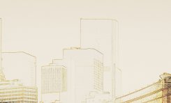 Närbild av konstnärlig bild av new york som fondtapet i beige färger