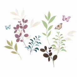 Eleganta fjärilar och växter