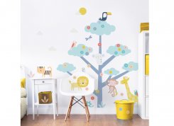 Walltastic sticker för väggen med träd och djur
