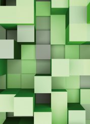 3D Squares Green