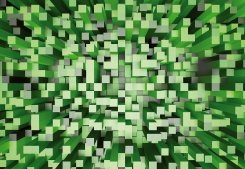 3D Squares Green