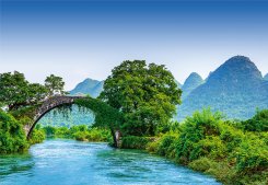 Bridge Crosses A River In China