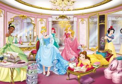 Disneyprinsessor i spegelsalen tapet för barn