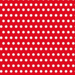 Självhäftande plastfolie i röda färger med prickigt mönster
