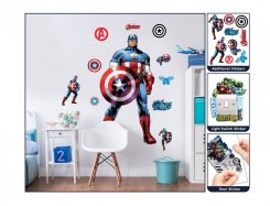 Walltastic sticker för väggen med Avengers Captain America