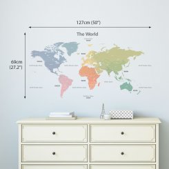 Stor wallsticker karta