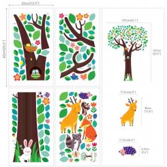 Träd och djur i retrostil