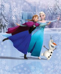 Elsa och Anna åker skridsko Disney Frost tapet