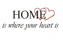 Väggtext - HOME is where your heart is