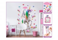 stor väggdekal från walltastic magical unicorns