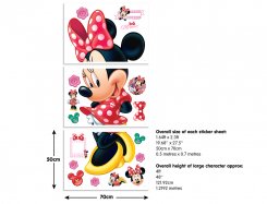 Disney Mimmi som väggdekal i tre stora ark
