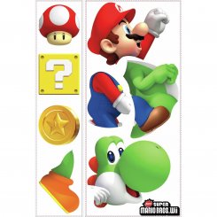 Mario och Yoshi monteras enkelt som väggdekor