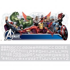 Stickers med avengers och bokstäver
