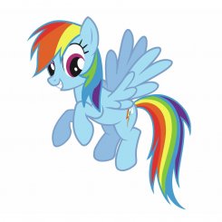 Rainbow Dash från My little pony som väggdekal