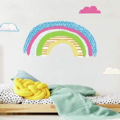 väggdekor med regnbåge för barnrummet