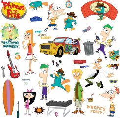 Phineas Ferb väggdekor för barn från RoomMates