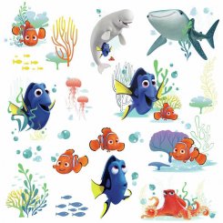 Väggdekaler från filmen Hitta Doris med Nemo och Doris