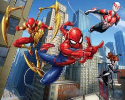 Spider-Man, Spider-Girl och Iron Spider svingar sig fram i New York