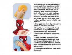 Instruktioner för att sätta upp Spider man från Walltastic