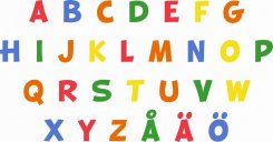 ABC glada färger (inkl Å,Ä,Ö)
