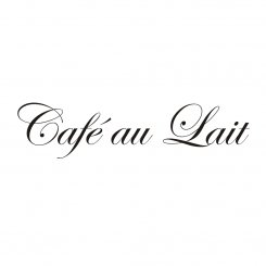 Väggtext väggord Café au Lait