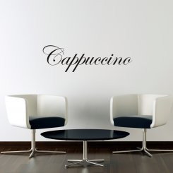 Väggtext väggord Cappuccino