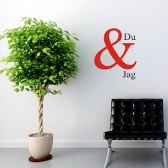 Väggtext väggord Du & Jag