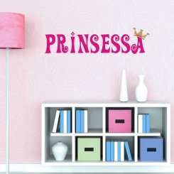 Väggtext väggord prinsessa med krona