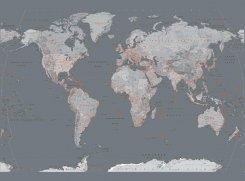 Världskarta Silver