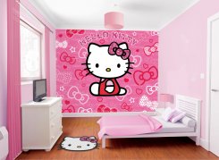 Barntapet med Hello Kitty