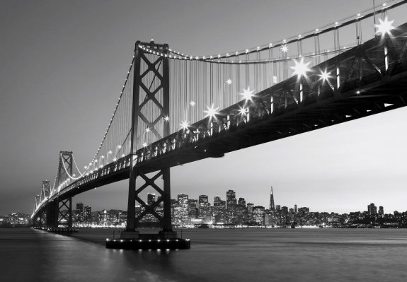 Bro San Fransisco i svart och vitt