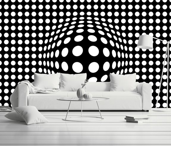 Dots Black And White Inverted