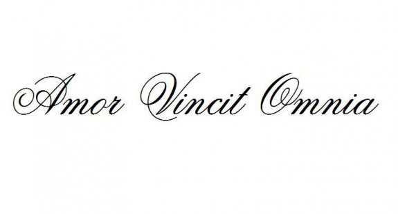 Väggtext - Amor Vincit Omnia