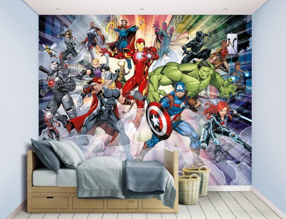 barntapet för barnrum walltastic Avengers