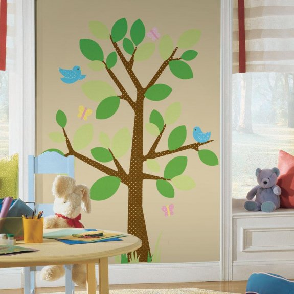 Prickigt träd som väggdekor för barnens rum