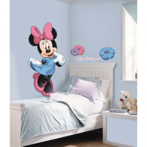 minnie mouse stickers på väggen