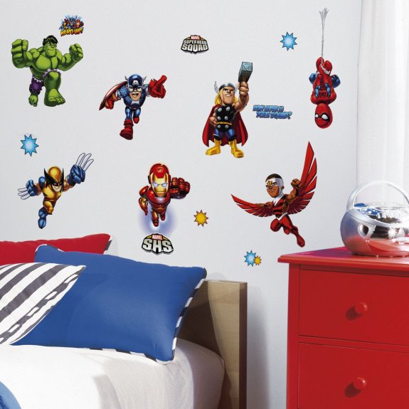 RoomMates Marvel Super Hero Squad barnrum väggdekaler