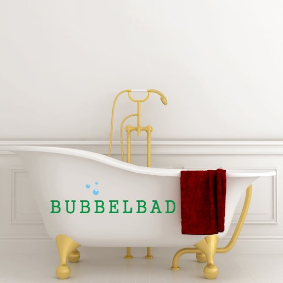 Väggtext väggord Bubbelbad med bubblor